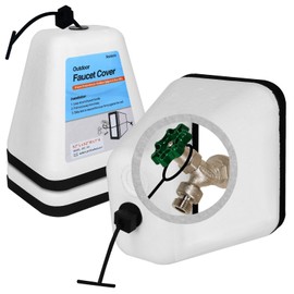 Seatern Outdoor Foam Faucet Covers for Winter, Large Size 6.7" L x 5.2" W x 7" H Freeze Protection Foam Spigot Protector (2 Pack) for Outside Water Spigot Insulation