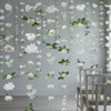 12 Pcs 70.8 Ft Hanging Floral Garland Silk,Boho,White