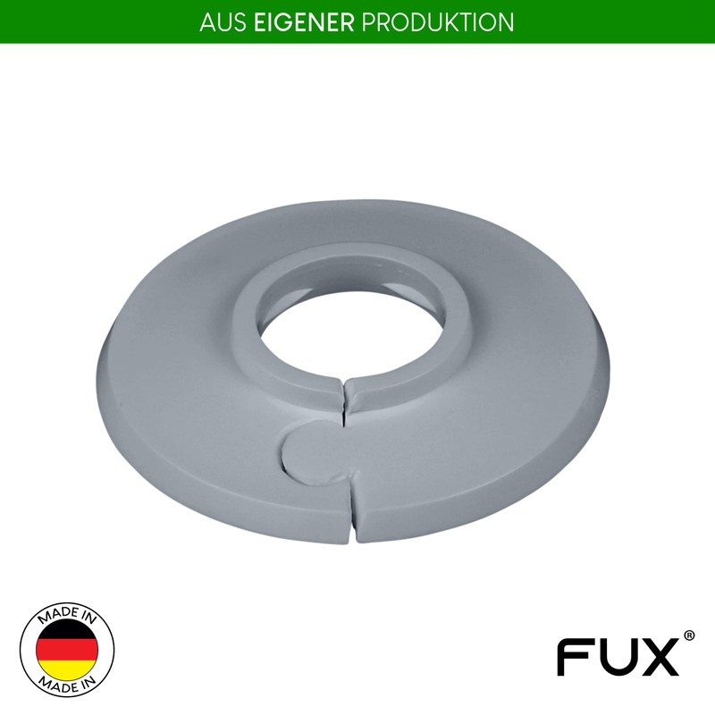 FUX Pack of 2 Single Heating Pipe Rosette 8 mm