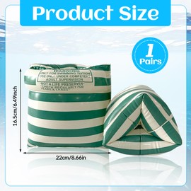 LUMOOM Inflatable Armbands, Swimming Armbands for Learning to Swim, Pool Swimming Aid, Swimming Pool Accessories with Double Airbag for Beach Outdoor Water Sports, Swimming Arm Rings for Toddlers