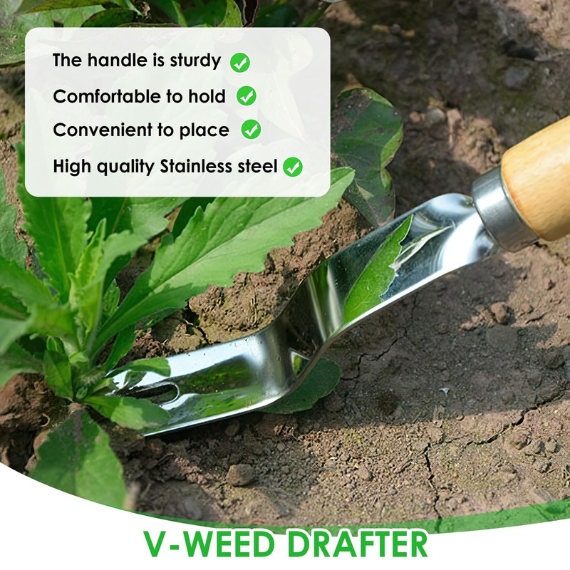 Weed Remover Tool, Dandelion Weeder Fork Gardening Hand Tools Stainless