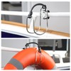 2pcs Stainless Steel Marine Horseshoe Bracket Life Buoy Ring Holder
