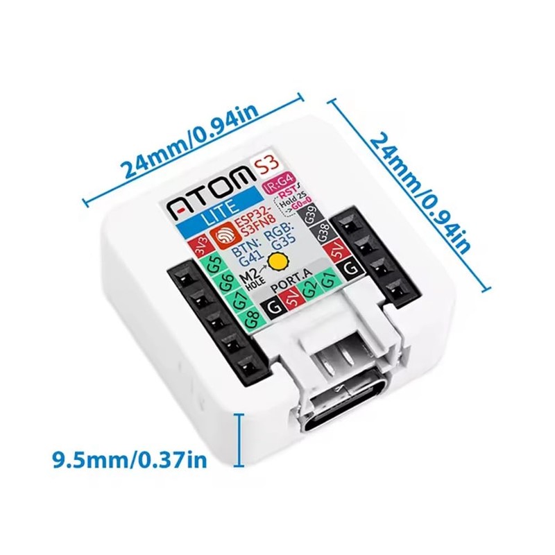 Aswalling ATOMS3 Lite ESP32S3 Development Kit IoT, AI Integration, Wireless