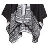 Women's Vintage Pattern Open Front Poncho Cape Shawl Winter Shawl
