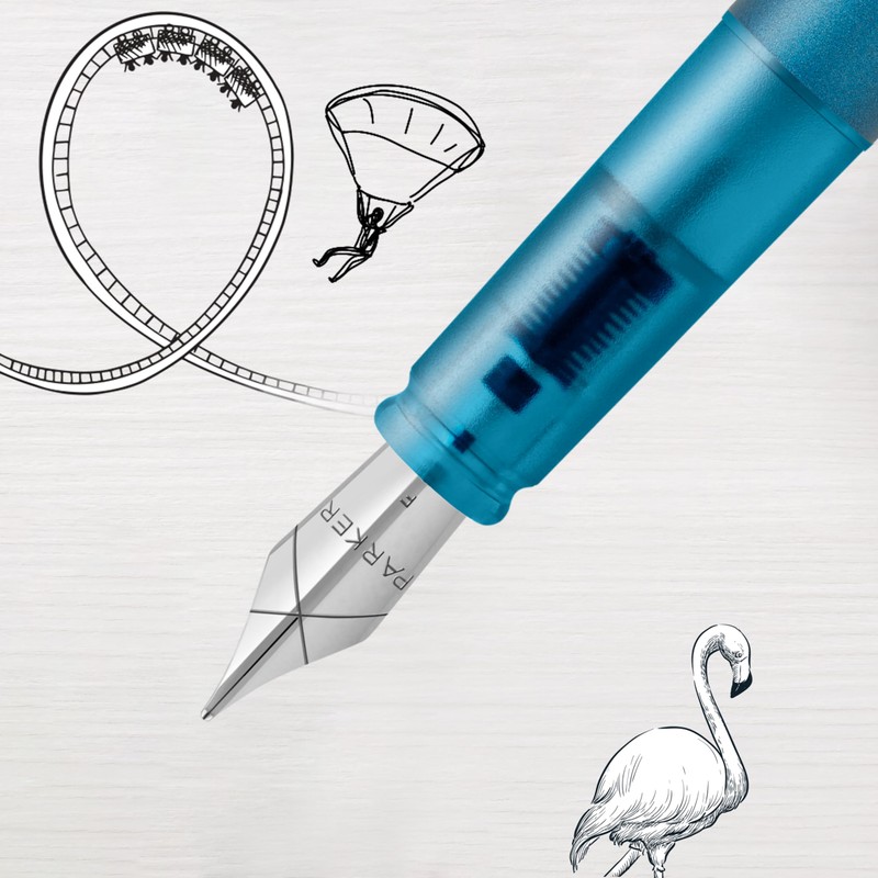 Parker Vector XL Fountain Pen , Metallic Teal Lacquer on