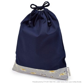 COLORFUL CANDY STYLE LAURA ASHLEY Gymnastics Clothing Bag, Boys, Drawstring Bag, Large Gymnastics Clothes, Elementary School Students, Large Changing Bag, DOGS with Royal Navy N3385900