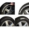 Set of 4 White / White Tyre Markers Waterproof Weatherproof