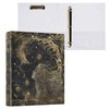 AEZODI Moon Goddess Stars 3 Ring Binders with Clipboard File