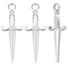 Beebeecraft 1 Box 10Pcs Silver Sword Charms 201 Stainless Steel