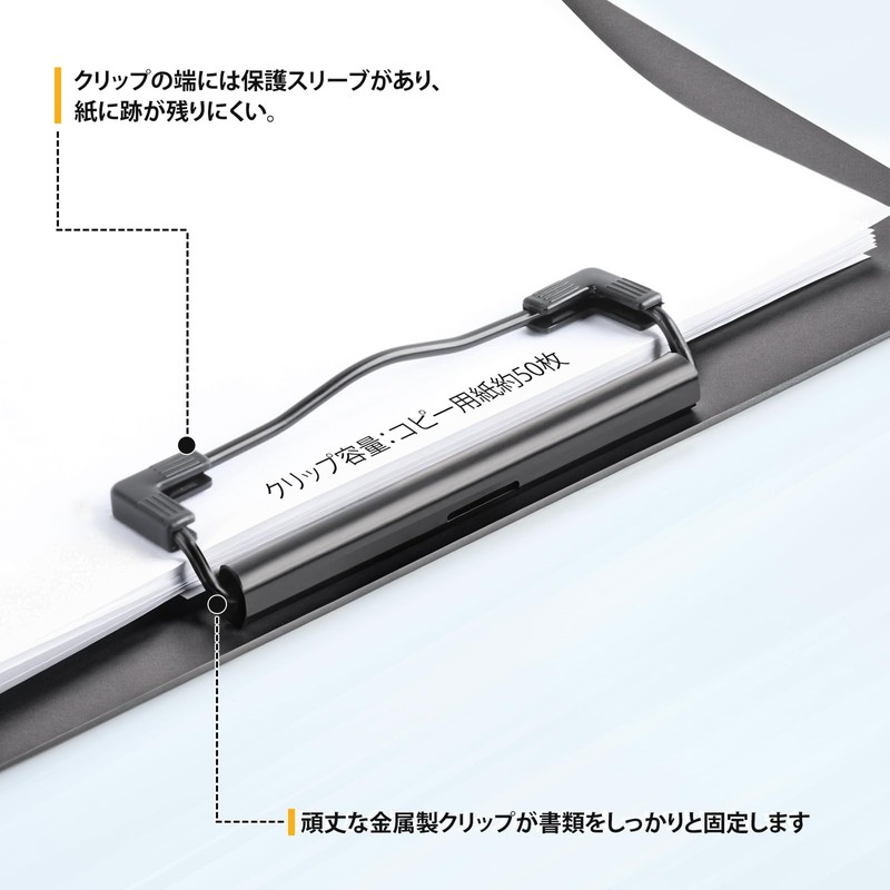 FRETONBA Folding Clipboard, Folder, Foldable, A4 Clipboard, 0.08 inch (2