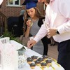 POUYRBA Graduation Cap Chocolate Decorations, 50pcs Black and Dark Blue