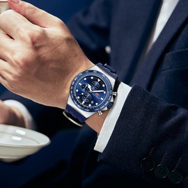 AIMES Mens Watches Waterproof Analog Quartz Chronograph Wrist Watch for Men Stylish Big Face Business Work Fashion Casual Sport Designer Dress Men's Wrist Watches Elegant Gift for Men