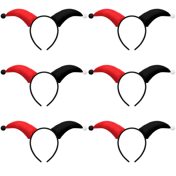 Wavwavw 6 Pcs Clown Headband Soft Headbands for Halloween Parties