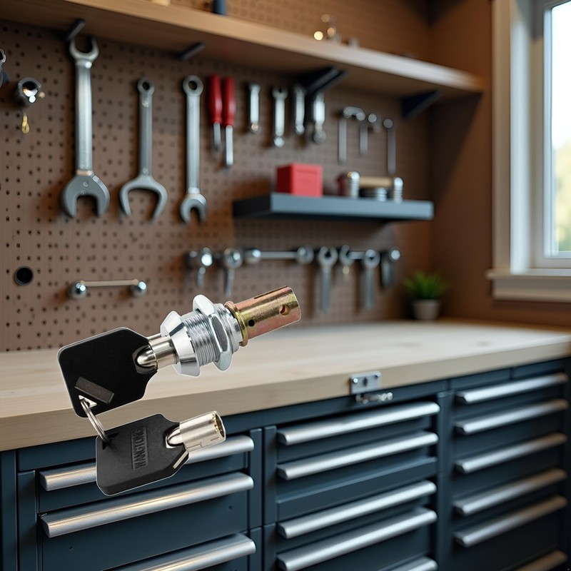 1 Set Toolbox Lock with Keys,Tubular Lock and Key Set