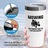 Lawn Mower White Edition Tumbler 20oz - Mowing the perfect