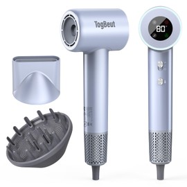 Hair Dryer, 160,000 RPM High Speed Blow Dryer, 1500W Quiet Thermo-Control Travel Hair Dryers for Women Men, 500 Million Negative Ions with Magnetic Diffuser and Concentrator for Home Salon Travel