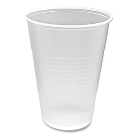 RK Ribbed Cold Drink Cups, 10 oz, Plastic, Clear, 100/Sleeve, 25 Sleeves/Carton