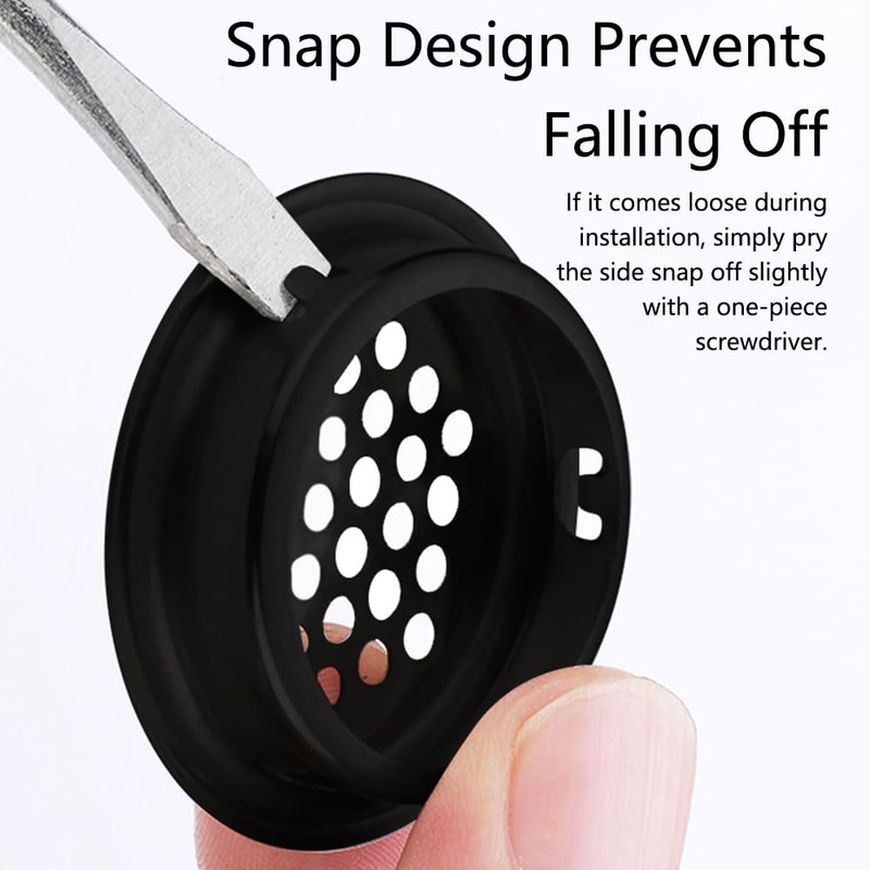 20Pcs Stainless Steel Ventilation Grille 19mm, Circular White Air Vent