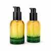 1oz Travel Glass Lotion Bottle Refillable Cosmetic Pump Dispensers,2 Pack