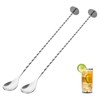 2Pcs Standard Mixing Spoons flat bottom design 12-inch 30cm Cocktail