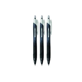 uni-ball Jetstream Sport SXN-150S Ballpoint Gel Pens. Premium 1.0mm Rollerball Tip. Smooth Writing Black Uni Super Ink Dries Instantly. Pack of 3 in Plastic Free Packaging
