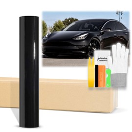 48"x60" (4FTx5FT) Gloss Black Glossy Vinyl Wrap Auto Car Sticker Decal Film Sheet Bubble Free Air Release Technology with Tool Kit