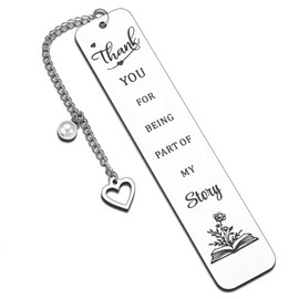 Retirement Gift,Love Pendant Bookmark,for Women Colleagues Best Friend Female Male Souvenir Engraved Thanksgiving Gift,for Colleagues,Teachers,Nurses,Mothers,Friends Stainless Steel Bookmark