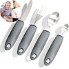 4-Piece Adaptive Utensils, Parkinson Cutlery Right-Handed Easy Grip Cutlery Set,