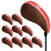 Andux Mesh Golf Iron Head Covers with Zipper Closure Left