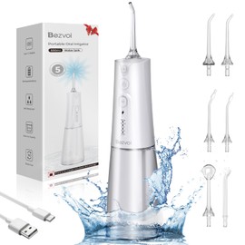Wireless Water Flosser for Teeth: Oral Irrigator with 5 Modes, 300 ml Water Tank IPX7