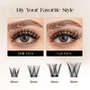 BEFER Lash Clusters, 132 Pcs D Curl Eyelash Clusters Volume
