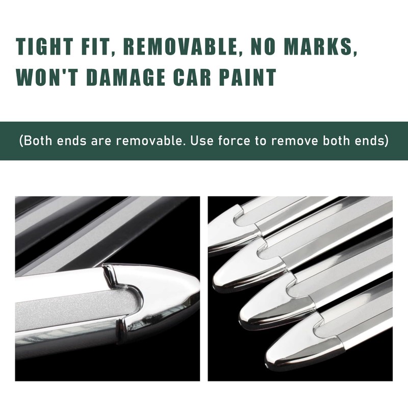 Suvnie 4 PCS Car Bumper Protector Strip, Anti-Scratch Front and
