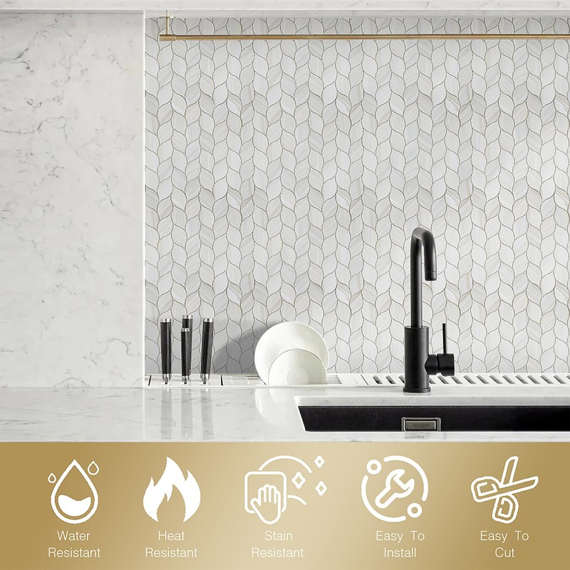 Tilingview 10-Sheet Peel and Stick Backsplash Tile for Kitchen, Self-Adhesive