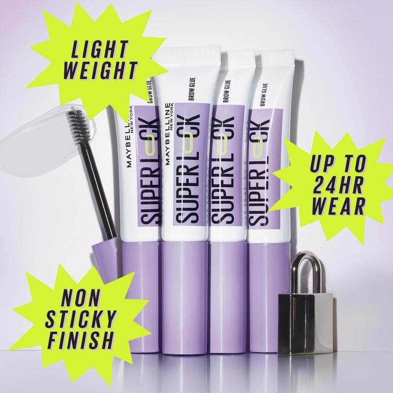 Maybelline Super Lock Brow Glue Eyebrow Gel, Lightweight Brow Gel