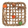 Bird Foraging Wall Toy Boredom Relief Seagrass Hand Woven Parrot