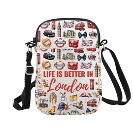JTOUK London Souvenir Makeup Bag London Themed Gift Life is Better in London Gift for London Lover (in London CR EU)