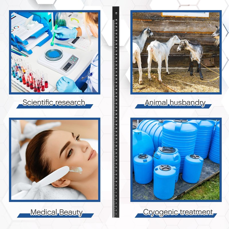 Kingdder Liquid Nitrogen Measuring Stick Ruler Reads 1-56cm Precise Cryogenic