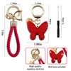 Cute Butterfly Keychain Red Wristlet Keychains For Women Girls Bling