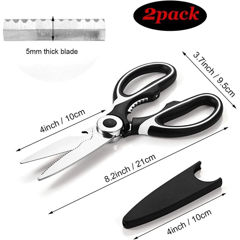 Mumoo Bear Heavy Duty Kitchen Scissors, Sharp Kitchen Scissors Multipurpose