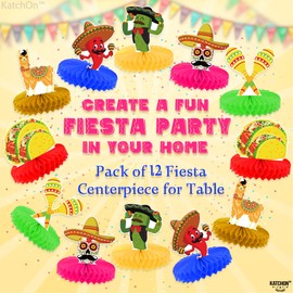 KatchOn, 12PCS Cinco De Mayo Centerpieces - Mexican Fiesta Party Decorations | Fiesta Centerpieces for Tables Decor | Fiesta Table Decorations | Mexican Party Decorations, Cinco De Mayo Decorations