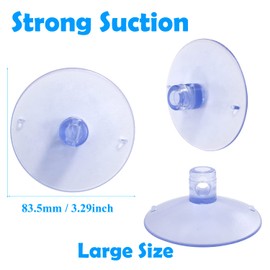 KeaJuidy Pack of 4 Large Suction Cups Original Replacement Compatible with Glass Table Top for Cat Hammock Bed Sun Seat Pet Hanging Sliding Bumper Spacer Window Hanger