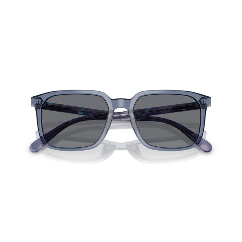 Coach 0HC8411U TRANSPARENT BLUE 55 Sunglasses, Transparent blue, 55