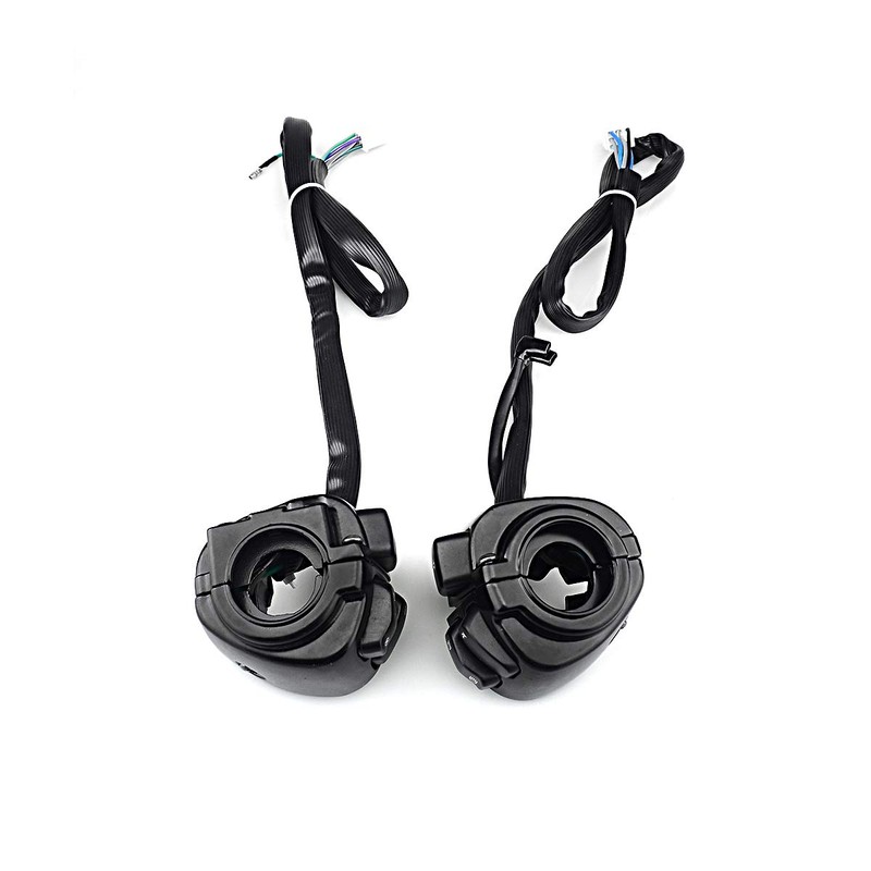 Evomosa Motorcycle Handlebar Switch, 25 mm Push Button Switch, Black,