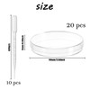 YINZZTR Plastic Petri Dish, Laboratory Cell Tissue Petri Dishes, Transparent