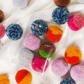 Forhomelife Cat Balls, Toy, Felt Balls, Indoor Cats, Corokoro Balls, Pom Pom Balls, Cat Colored Bouncy Balls, Eliminates Lack of Exercise, For Playing Cats, Single Play, Set of 6