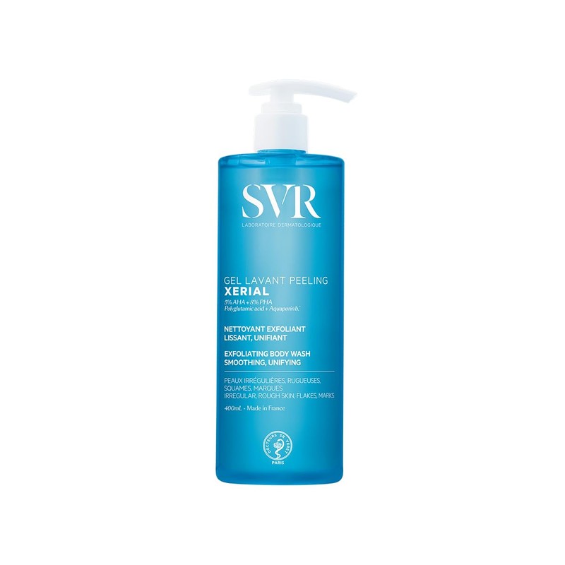 SVR Xerial Gel Lavant Peeling, Gel Exfoliante Corporal para Piel