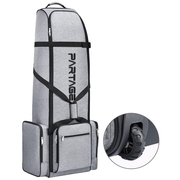 Partage Golf Travel Bag with Wheels,Golf Travel Case for Airlines,