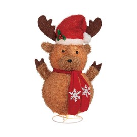 31 Inch Tall - Light-Up Pop-Up Holiday Moose - C7 Clear Lights - Pre-Lit Christmas Decor (2022)