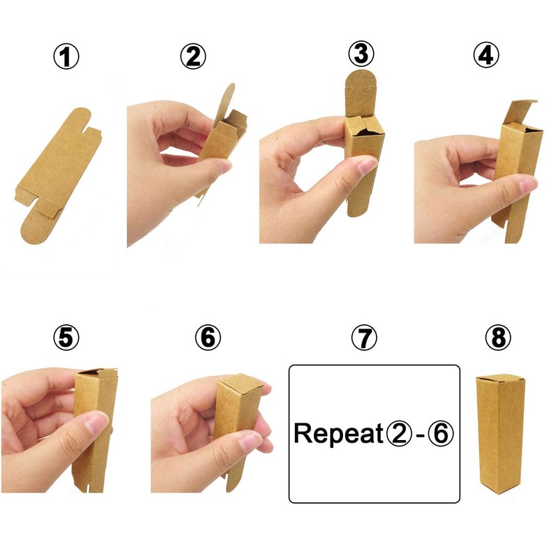 Honbay 50PCS Rectangular Lipstick Packaging Paper Boxes Kraft Paper Gift