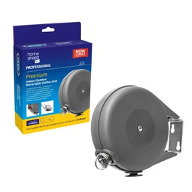 HOMESHOPA 15 Metre Retractable Washing Line, Portable Heavy Duty Wall Mounted Clothes Line, Extendable Laundry Drying Clothesline for Indoor Outdoor